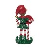 Transpac Resin 12.25 in. Multicolor Christmas Jolly Elf with Sign Figurine - 3 of 4