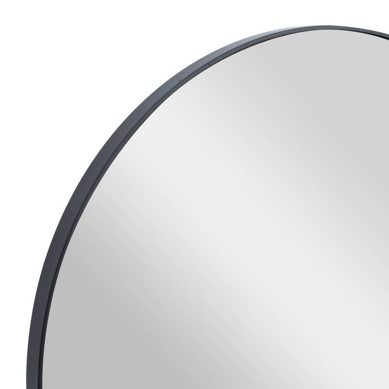 Wood Round Shaped Wall Mirror with Thin Minimalistic Frame - Olivia & May, 4 of 6