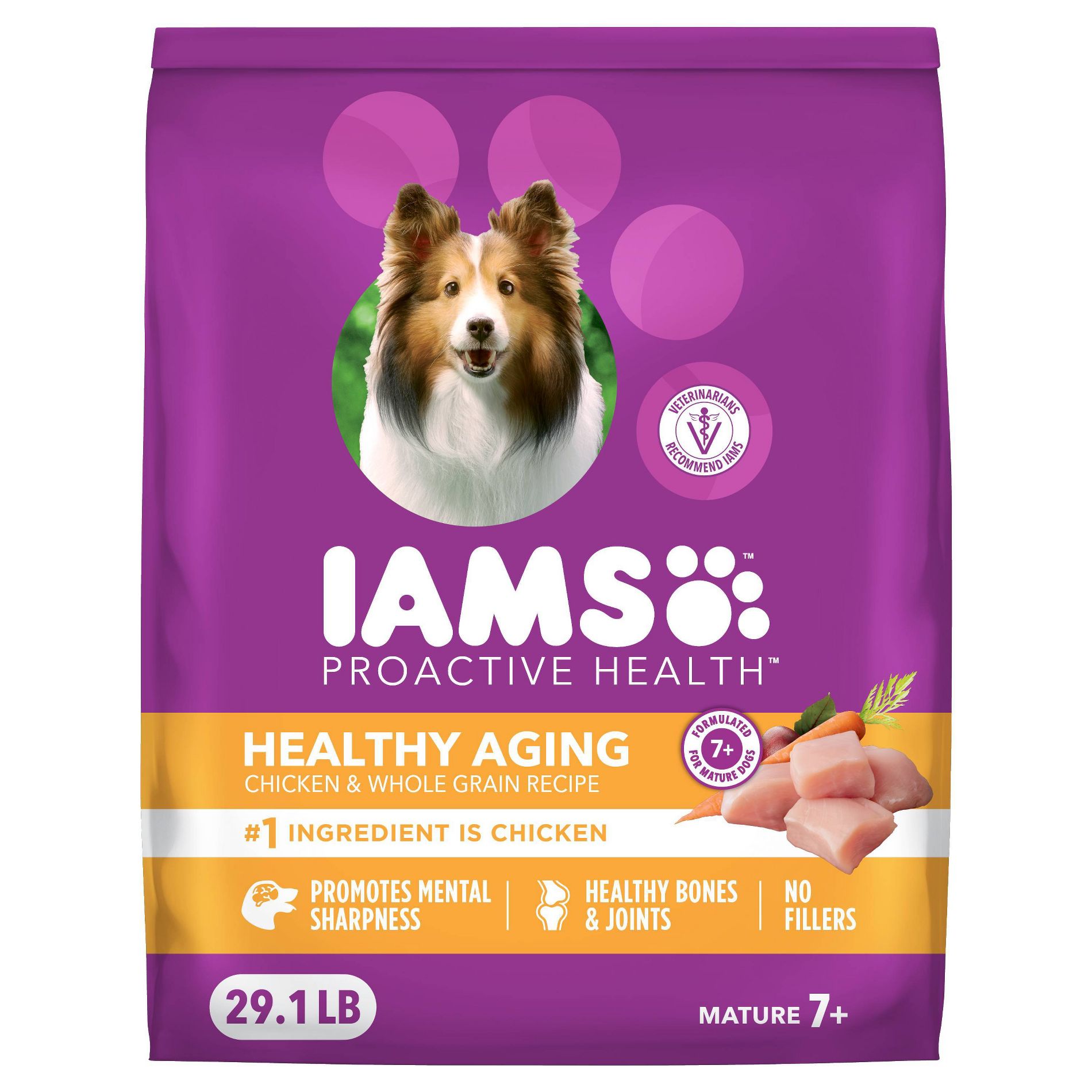 IAMS Healthy Aging Chicken and Whole Grain Flavor Senior Dry Dog Food - 29.1lbs