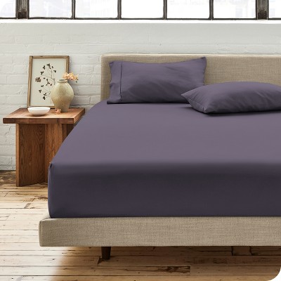 300 Thread Count Organic Cotton Percale Fitted Sheet by Bare Home