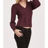Women's Thalia V-Neck Long Sleeve Sparkle Sweater - Another Love - 3 of 4