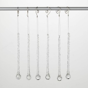 7"H Sullivans Boxed Icicle Christmas Ornament Set of 6, Clear, Christmas Tree Decor - 1 of 3