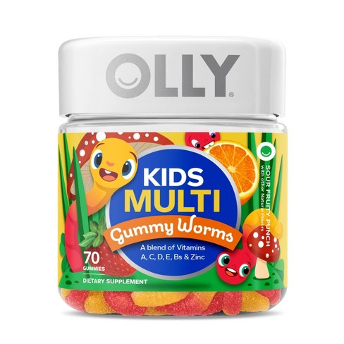 Olly Kids Multivitamin Gummy Worms - 70ct : Target