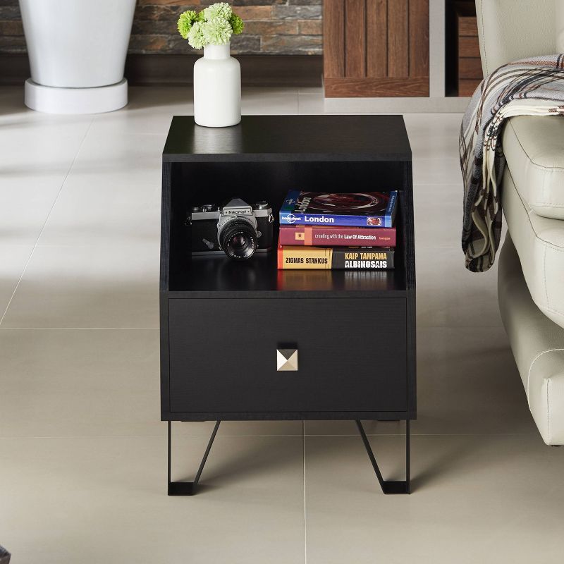 Dione End Table Metal/Wood - miBasics, 2 of 6
