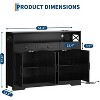Buffet Cabinet with Adjustable Shelves, 4 Doors ,3 Drawers Kitchen Storage Cabinet - 3 of 4