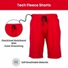 Blu Rock Men's Tech Fleece Performance Shorts With Heat Seal Zipper Pocket-3 Pack - 3 of 4