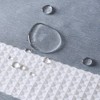 PAGED Modern Waffle Weave Shower Curtain with 3M Water Repellent, Shower Curtain for Bathroom, Dark Blue Fabric Shower Curtain - 4 of 4