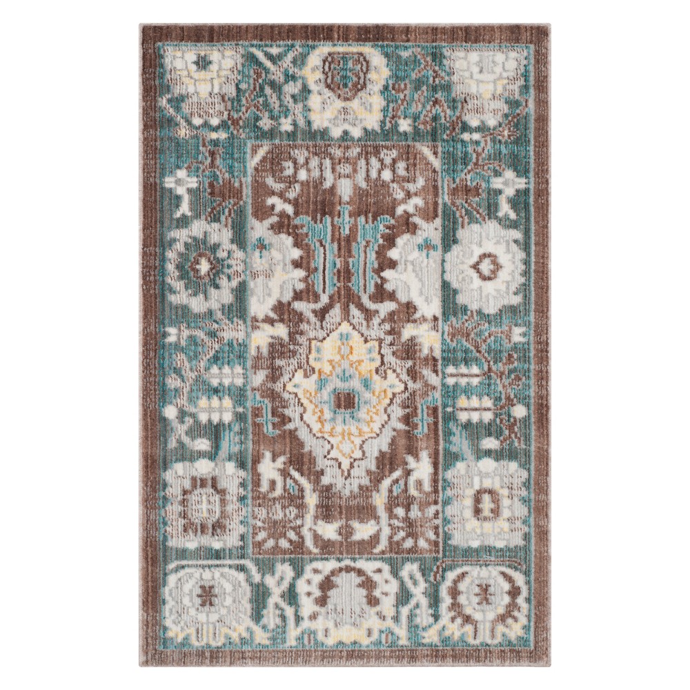 2'x3' Shapes Loomed Accent Rug Chocolate/Alpine - Safavieh