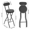 YIYIBYUS Cushioned Padded Folding Stool, 2PCS Portable Bar Stool - 4 of 4