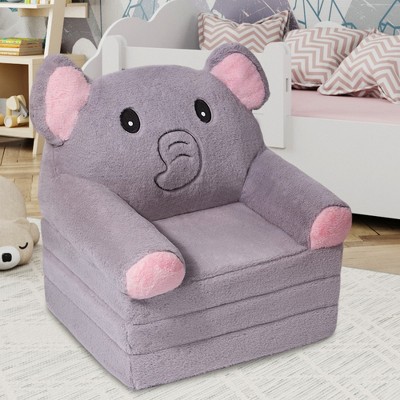 SEVOBAL Kids Sofa Chair for Toddler, 2-in-1 Folding Soft Baby Couch, Comfy Plush Children's Recliner, Convertible Floor Sofa Bed