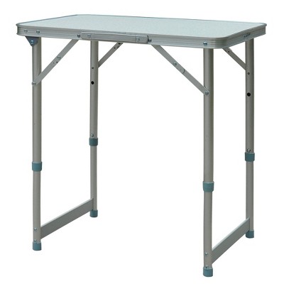 Outsunny 23" Aluminum Lightweight Portable Folding Easy Clean Camping Table With Carrying Handle