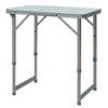 Maggift Patio End Table, Rectangular Outdoor Dining Table with All-Weather Faux Wood Top for Garden, Lawn, Patio, Silver, 23.5"*17.75"*25.5" - 3 of 4