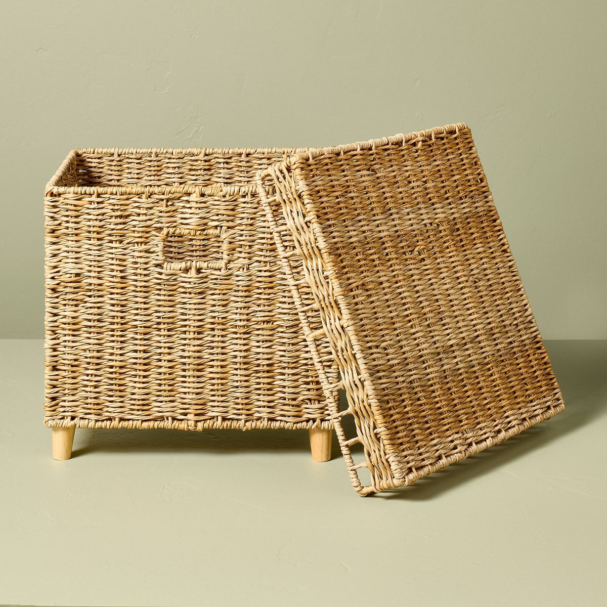 Woven Garden & Outdoor Patio Storage Box - Hearth & Hand™ with Magnolia - thumbnail 2