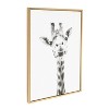 33" x 23" Sylvie Giraffe Animal Print And Portrait By Simon Te Tai Framed Wall Canvas - Kate & Laurel  - image 2 of 4