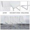 SAINTCY Set of 6 Modern Upholstered Dining Chairs - Faux Leather Padded Seats with Metal Legs for Kitchen, Dining & Living Room - 4 of 4