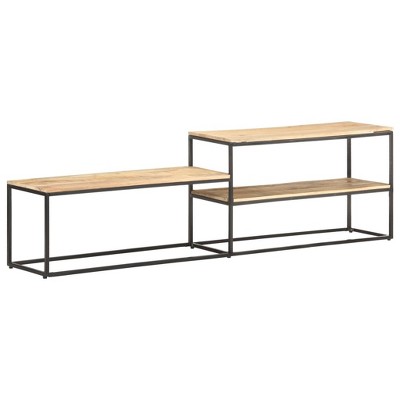 vidaXL TV Stand 70.9"x11.8"x19.7" Rough Mango Wood
