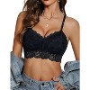 Avidlove Lace Bralettes for Women Padded Bralette Camisole Racerback Crop Top Floral Lace Bralettes V Neck - 2 of 4