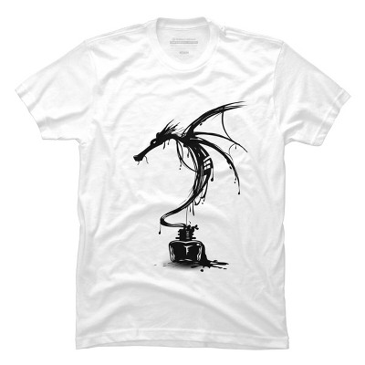 Men's Design By Humans Ink Dragon By alnavasord T-Shirt