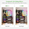 Vlsrka Vanity Desk with Mirror and LED RGB Lights - 2 of 3