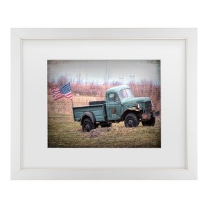 Trademark Fine Art - Leslie Montgomery American Power Matted Framed Art - 1 of 4