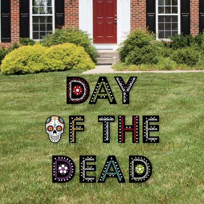 Big Dot of Happiness Day of the Dead - Yard Sign Outdoor Lawn Decorations - Sugar Skull Party Yard Signs - Day of the Dead
