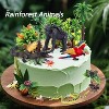 TEMI 39-Piece Rainforest Animal Figures Set with Trees, Includes Gorilla, Parrot and Crocodile for Diorama Projects - 4 of 4