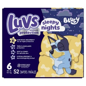 Luvs Platinum Protection Sleepy Nights Baby Diapers, Size 6, 52 Count - 1 of 1