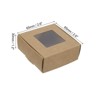 Unique Bargains PVC Window Design Sturdy Construction Paper Soap Box 2.6 x 2.6 x 1.2 Inch Brown 30 Pcs - 2 of 4