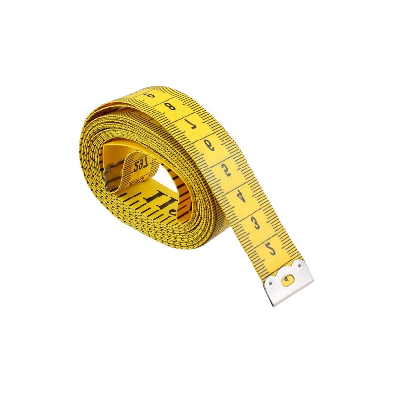 Unique Bargains Flexible Tailor Craft Ruler Tape Measure Yellow 120" 1 Pc, 4 of 5