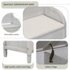 KTMBDW Storage Bench with Storage, Entryway Bench with Comfy Seat and High Back, Rustic Solid Wood Bench for Bedroom, Hallway - 3 of 4