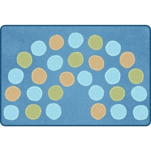 Carpets for Kids Pixel Perfect Calming Colors Arch Seating Classroom Rug, Light Blue, Rectangle, 8'X12' - 1 of 4