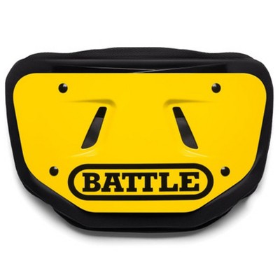 Battle Sports Youth Team Color Back Plate with BATTLE Logo - Yellow/Black