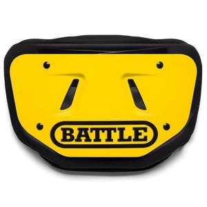 Battle Sports Youth Team Color Back Plate with BATTLE Logo - Yellow/Black - 1 of 1