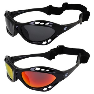 2 Pairs of Birdz Eyewear Seahawk Safety Goggles with Smoke, Red Mirror Lenses - 1 of 4