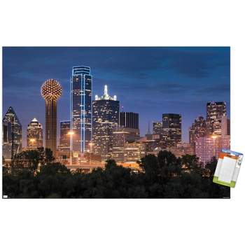 Trends International Texas - Dallas Skyline Unframed Wall Poster Prints