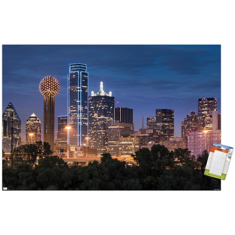 Trends International Texas - Dallas Skyline Unframed Wall Poster Prints, 1 of 7