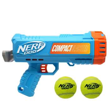 NERF 12" Blaster with 2.5" Non-Squeak Tennis Ball Dog Toy - 2pk