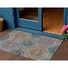 HomeRoots 3' X 5' Blue Copper And Gold Floral Washable Indoor Outdoor Area Rug - 2 of 4