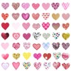 Wrapables Waterproof Vinyl Stickers for Water Bottles, Laptop, Phones, Skateboards, Decals for Teens, 100pcs, Love Hearts - 3 of 4