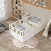 AZL1 Life Concept Beds Twin Floor Bed with Secure Fencing and Door, Versatile, Easy to Assemble for Kids Sleep and Play, White, 78.19"*41.77"*21.46" - 2 of 4