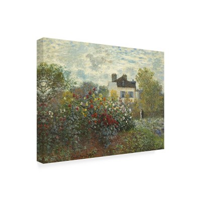 Claude Monet's Garden in Argenteuil Outdoor Canvas Wall Art, 14x19