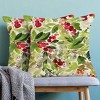 Watercolor Holly Christmas Pillow Covers 18x18 Inch Set of 2,Xmas Holiday Decorative - 3 of 4