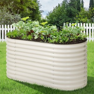 Aoodor 2 in 1 Modular Aluzinc Metal Raised Garden Bed - Outdoor Garden Planter Box for Vegetable, Flower, Herb - 1 of 4