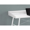 Vynxaria 48" White Minimalist Computer Desk Modern Home Office Workstation with Storage Shelves - 3 of 4