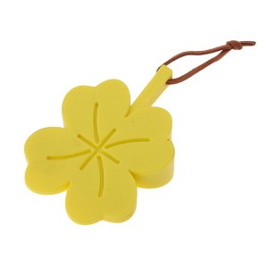 Unique Bargains Door Stop Four-Leaf Grass Door Stop Rubber Pink 2.52"x3.27"x0.83" 1 Pcs - 1 of 4