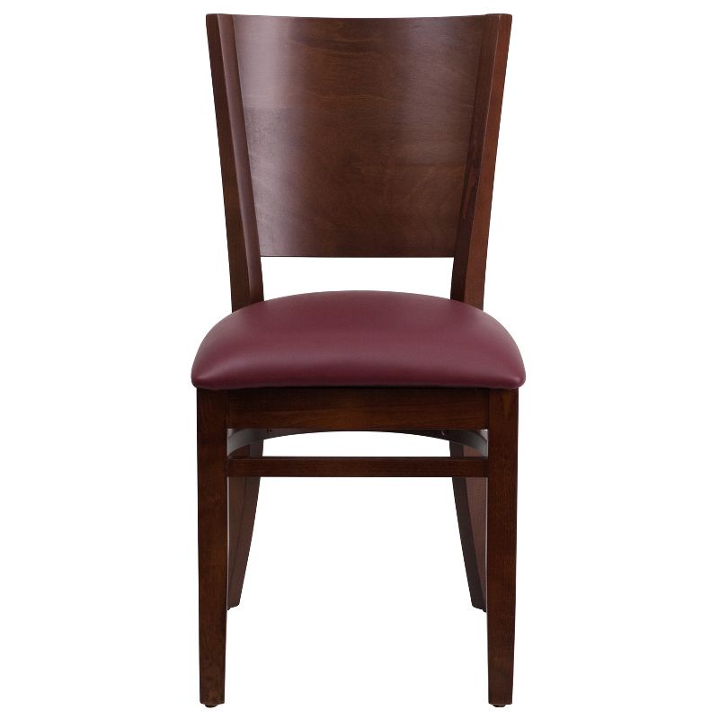 Emma and Oliver 2 Pack Solid Back Wooden Restaurant Chair, 5 of 7