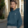 Dalix Heartly Ghost Embroidery Relaxed Hoodie Soft Fleece Sweatshirt Fit Lounge Womens - 3 of 4