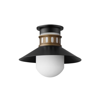 Maxim Lighting Admiralty 1 - Light Flush Mount in  Black/Antique Brass