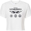 Women's - Marvel - Captain America Icons Cropped Graphic T-Shirt - 2 of 4