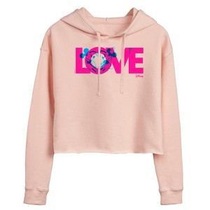 Women's - Disney - Love M And M Cropped Graphic Hoodie - 1 of 2